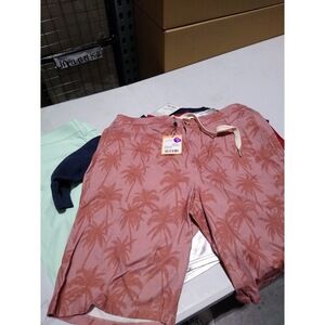 BENSON Eagle Pique Shorts Pink Palm 33